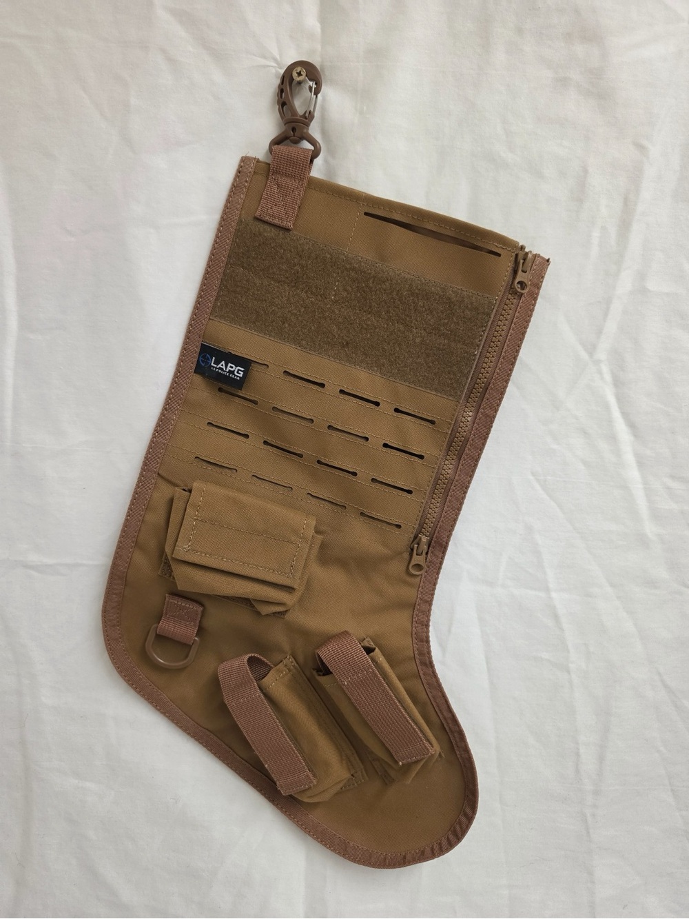 LAPG Atlas Tactical Christmas Stocking Coyote Brown Laser Cut MOLLE New